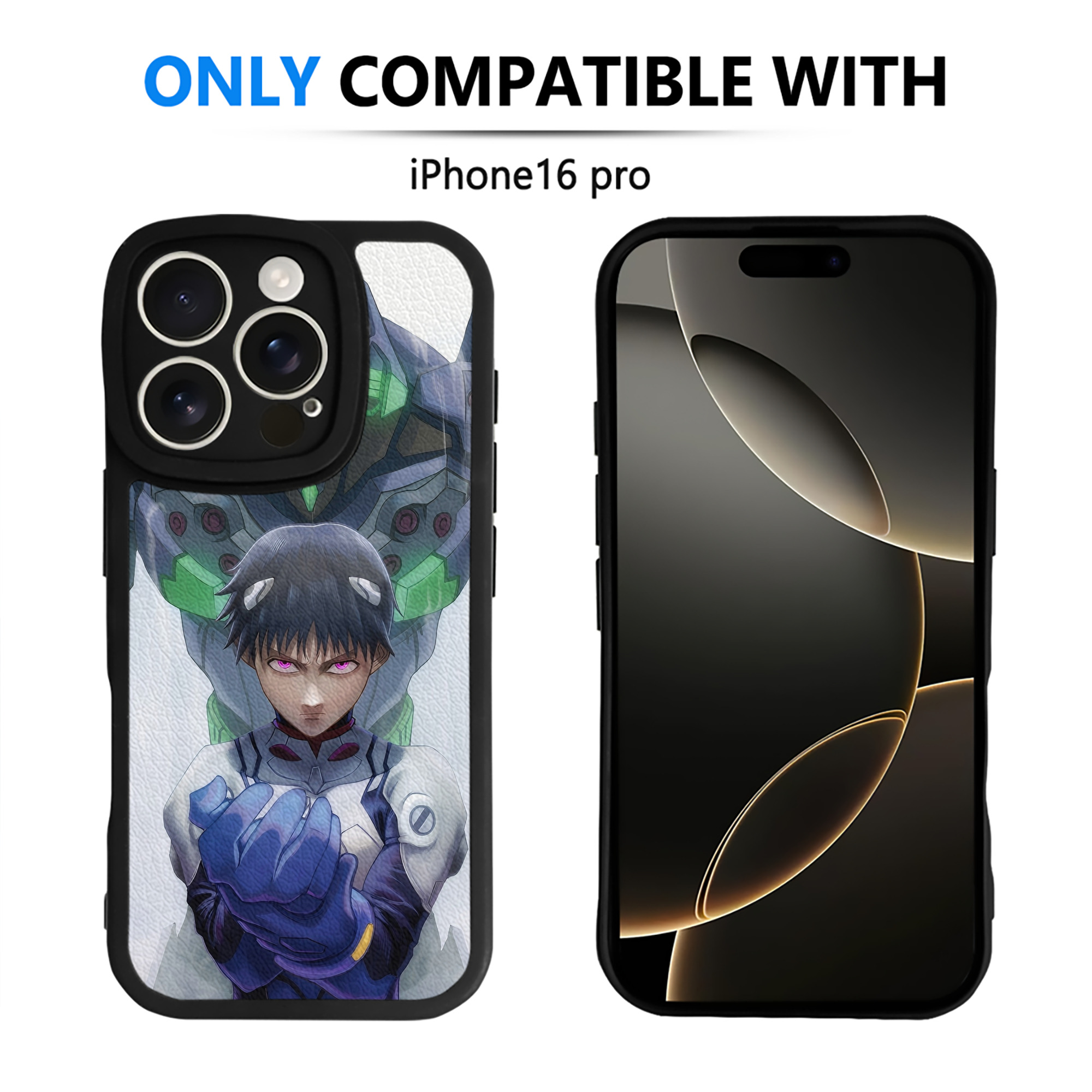 （画像用） EVA 新世紀エヴァンゲリオン 【iPhone 16シリーズ対応】シリコンスマホケース（レザー調） 材質：シリコン